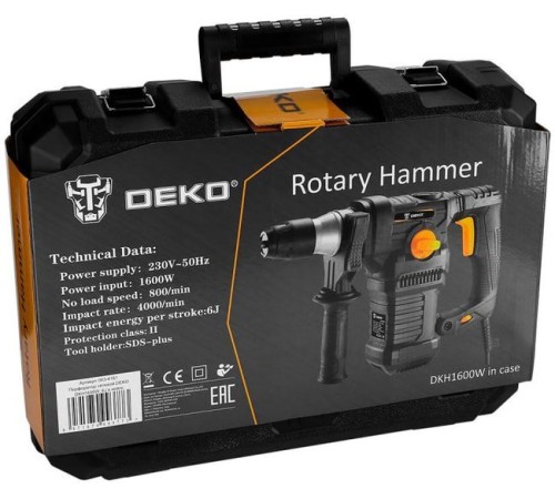 Перфоратор Deko DKH1600W SET 7