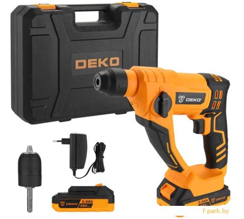 Перфоратор Deko DKCH20 SET (с 2-мя АКБ, кейс)