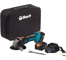 Угловая шлифмашина Bort BWS-18Li-125 (2хАКБ и ЗУ)