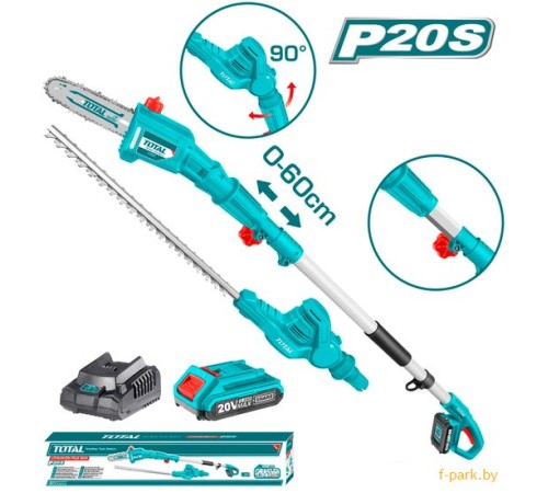 Кусторез + высоторез Total TPTS201681 (с 1-м АКБ)
