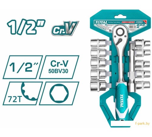 Набор торцевых головок Total THT141121 (12 предметов)
