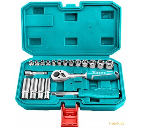 Набор трещотка с головками Total THT141201 (20 предметов)