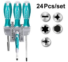 Набор отвертка с битами Total TACSD302462 (24 предмета)