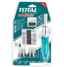 Набор отвертка с битами и головками Total TACSD30246 (24 предмета)