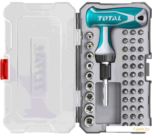 Набор отвертка с битами и головками Total TACSD30476 (47 предметов)