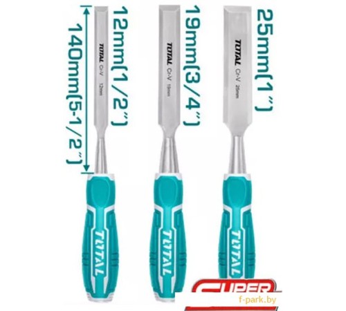 Набор стамесок Total THT41K0302 (3 предмета)