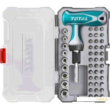 Набор отвертка с битами и головками Total TACSD30476 (47 предметов)
