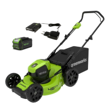 Газонокосилка аккумуляторная Greenworks GD40LM46HP (1хАКБ 4Ач и ЗУ)