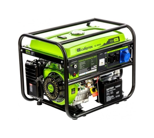 Генератор бензиновый Сибртех  БС-8000Э