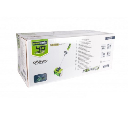 Снегоуборщик аккумуляторный Greenworks 40V GD40SS (1хАКБ 5 Ач и ЗУ)