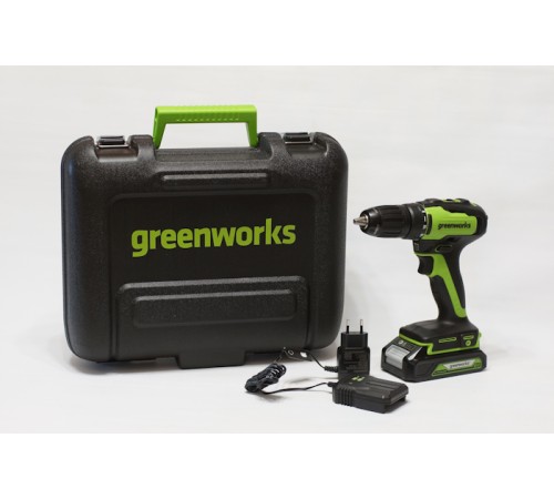 Дрель-шуруповерт Greenworks GD24DD35K2 3704007UA (с 1-м АКБ, кейс)