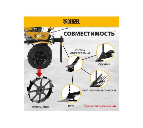 Мотоблок Denzel  DPT-370S, 7 л.с.