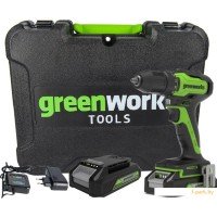 Дрель-шуруповерт Greenworks GD24DD35K2 3704007UA (с 1-м АКБ, кейс)