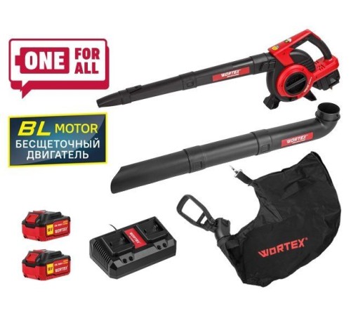 Ручная воздуходувка Wortex BB 2536-1 D ALL1 Solo 1333418 (с 2-мя АКБ)