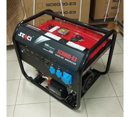 Генератор бензиновый Senci SC6000-E3