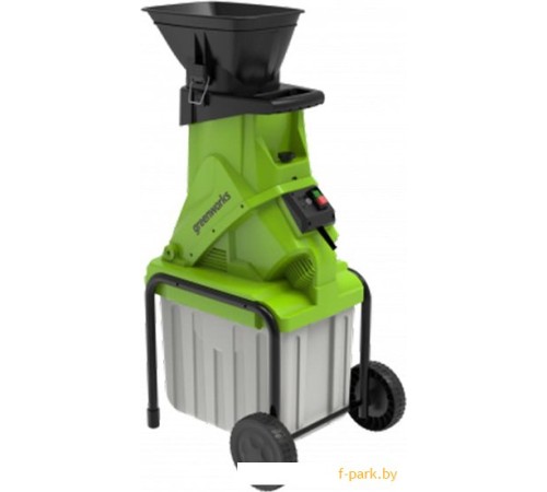 Садовый измельчитель Greenworks GACSB 2500Вт с контейнером