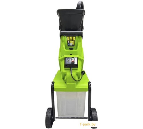 Садовый измельчитель Greenworks GACSB 2500Вт с контейнером