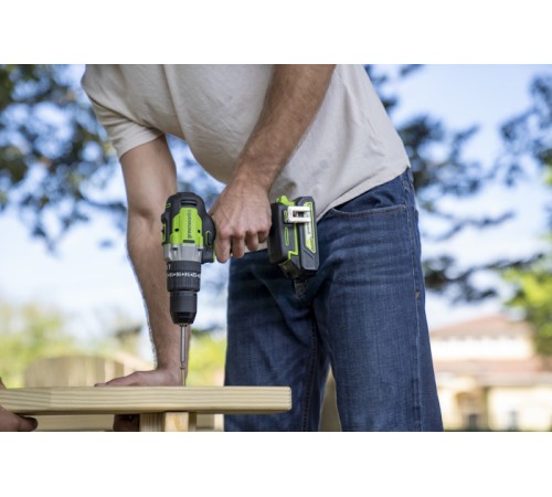 Ударная дрель-шуруповерт Greenworks GD24DD60K2 3704107UA (с 1-им АКБ)