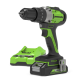 Ударная дрель-шуруповерт Greenworks GD24DD60K2 3704107UA (с 1-им АКБ)