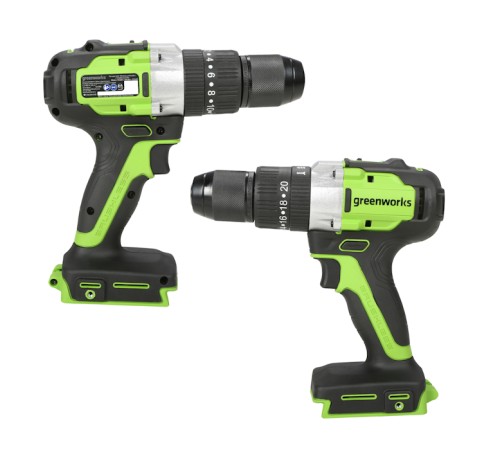 Ударная дрель-шуруповерт Greenworks GD24DD60K2 3704107UA (с 1-им АКБ)