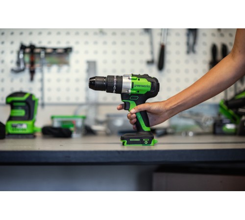 Ударная дрель-шуруповерт Greenworks GD24DD60K2 3704107UA (с 1-им АКБ)