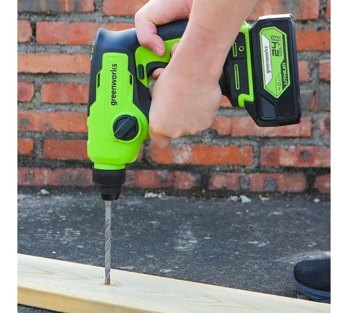 Перфоратор аккумуляторный Greenworks GD24SDS1K2 (1хАКБ 2Ач и ЗУ)