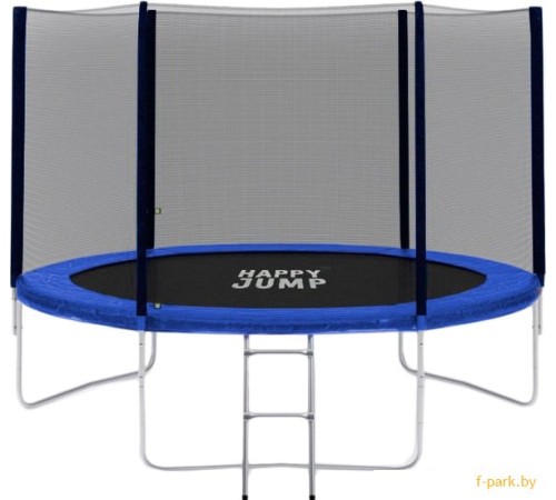 Батут Happy Jump 10ft PRO (312см) с внешней сеткой и лестницей