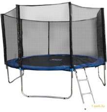 Батут Happy Jump 12ft PRO (374см) с внешней сеткой и лестницей