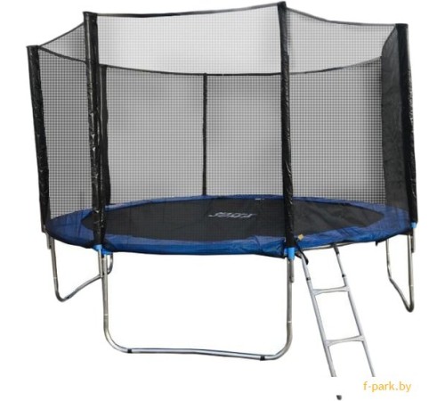 Батут Happy Jump 12ft PRO (374см) с внешней сеткой и лестницей