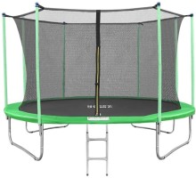 Батут Happy Jump 12ft-i PRO (374см) с внутренней сеткой и лестницей