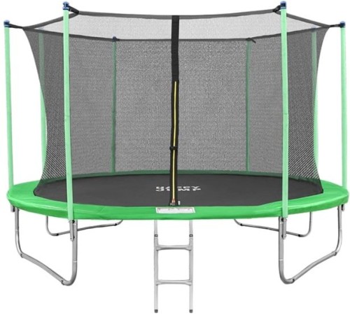 Батут Happy Jump 12ft-i PRO (374см) с внутренней сеткой и лестницей