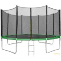 Батут Happy Jump 14ft PRO (435см) с внешней сеткой и лестницей