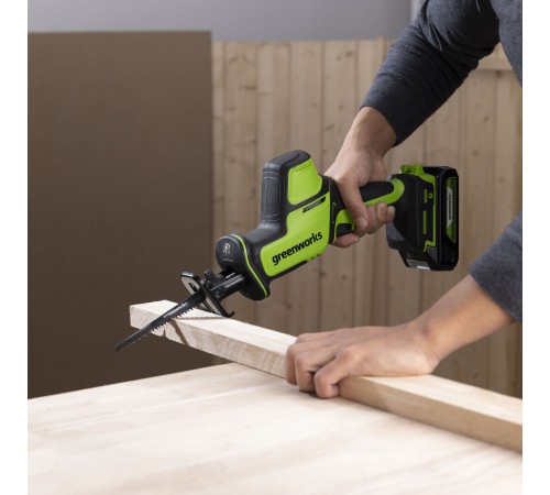 Пила сабельная аккумуляторная Greenworks GPT-CRS-25, 24V (без АКБ и ЗУ)