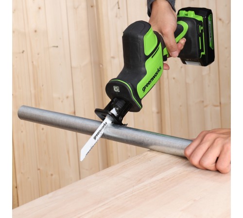 Пила сабельная аккумуляторная Greenworks GPT-CRS-25, 24V (без АКБ и ЗУ)
