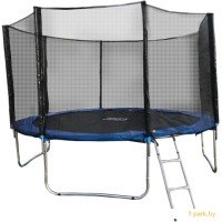 Батут Happy Jump 12ft PRO (374см) с внешней сеткой и лестницей