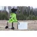Садовый измельчитель Greenworks GACSB 2500Вт с контейнером