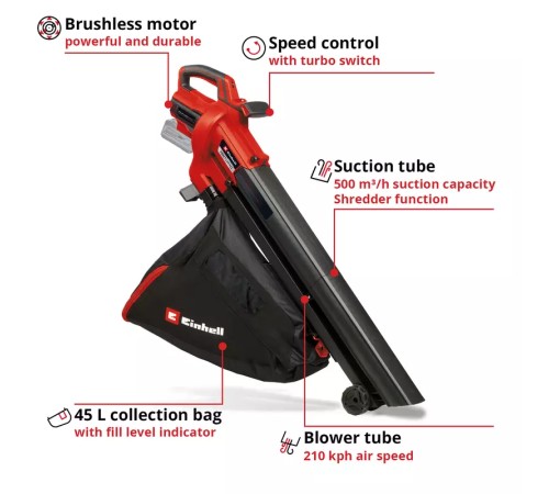 Воздуходувка аккумуляторная Einhell VENTURRO 18/210 (Без АКБ и ЗУ)