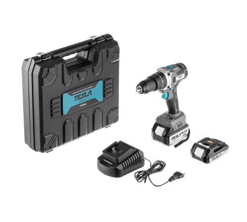 Дрель-шуруповерт аккумуляторная TESLA TCD18HD (2АКБ и ЗУ)