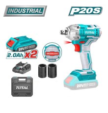 Гайковерт аккумуляторный Total TIWLI2038 (2 АКБ и ЗУ) в кейсе