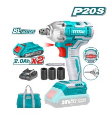 Гайковерт аккумуляторный Total TIWLI20208 (2 АКБ и ЗУ) в кейсе