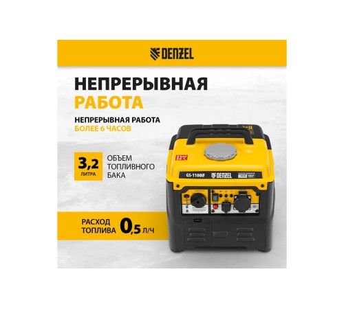 Генератор инверторный Denzel GS-1100iF