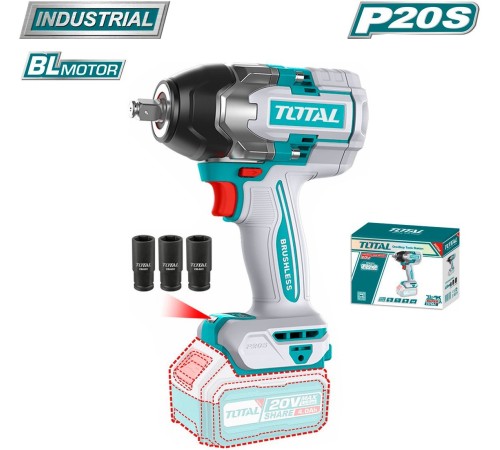 Гайковерт аккумуляторный Total TIWLI20851 (Без АКБ и ЗУ)