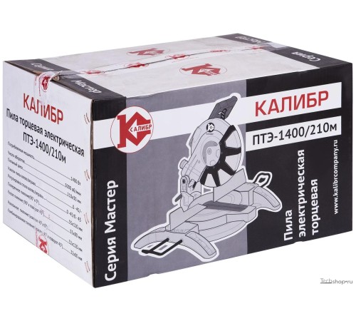 Торцовочная пила  Калибр Мастер ПТЭ-1400/210м