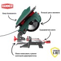 Торцовочная пила комбинированная Hammer Flex STL1800/250C