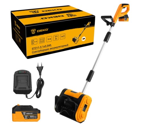 Снегоуборщик аккумуляторный Deko ST211-5 (АКБ и ЗУ)