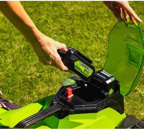 Газонокосилка аккумуляторная Greenworks 24V*2 G24X2LM41K2x (с 2хАКБ 4Ач и ЗУ)