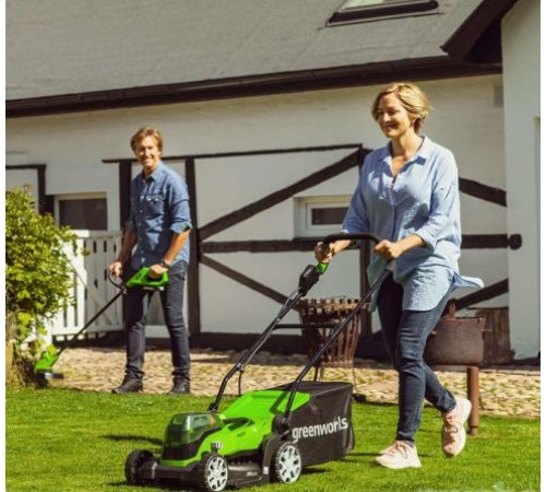 Газонокосилка аккумуляторная Greenworks 24V*2 G24X2LM41K2x (с 2хАКБ 4Ач и ЗУ)