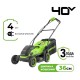 Газонокосилка аккумуляторная Greenworks GD40LM361 (1хАКБ 4Ач и ЗУ)