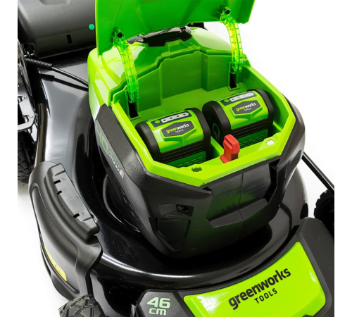 Газонокосилка аккумуляторная Greenworks 40V GD40LM46SPK4  (1хАКБ 8Ач и ЗУ)