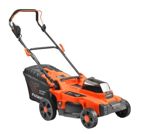 Газонокосилка аккумуляторная PATRIOT CM 440 2*21В UES, без акб и зу, бесщеточ, 37см, трав 35л пласт+мульчирование, центр. подъём 6 уровней (25-75), пласт дека